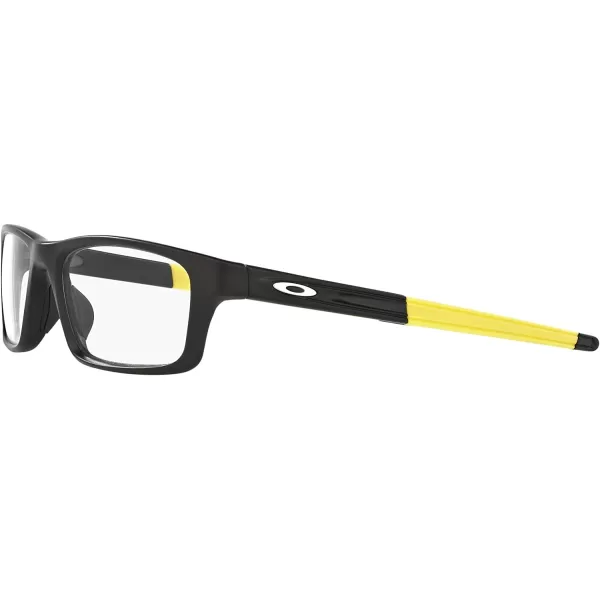 imageOakley Mens Ox8037 Crosslink Pitch Rectangular Prescription Eyeglass FramesSatin Black on YellowDemo Lens