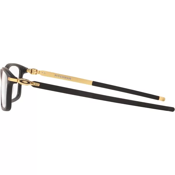 imageOakley Mens Ox8050 Pitchman Rectangular Prescription Eyeglass Frames Satin Black on Satin GoldDemo Lens 53 mmOakley Mens Ox8050 Pitchman Rectangular Prescription Eyeglass Frames Satin Black on Satin GoldDemo Lens 53 mm