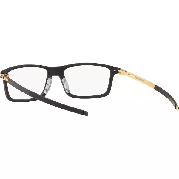 imageOakley Mens Ox8050 Pitchman Rectangular Prescription Eyeglass Frames Satin Black on Satin GoldDemo Lens 53 mmOakley Mens Ox8050 Pitchman Rectangular Prescription Eyeglass Frames Satin Black on Satin GoldDemo Lens 53 mm