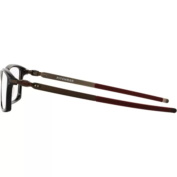 imageOakley Mens Ox8050 Pitchman Rectangular Prescription Eyeglass FramesPolished Black