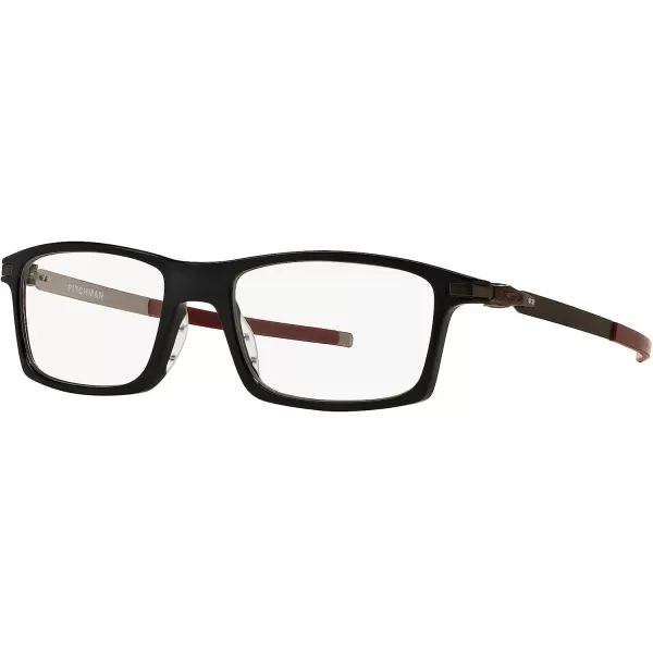 imageOakley Mens Ox8050 Pitchman Rectangular Prescription Eyeglass FramesPolished BlackDemo Lens