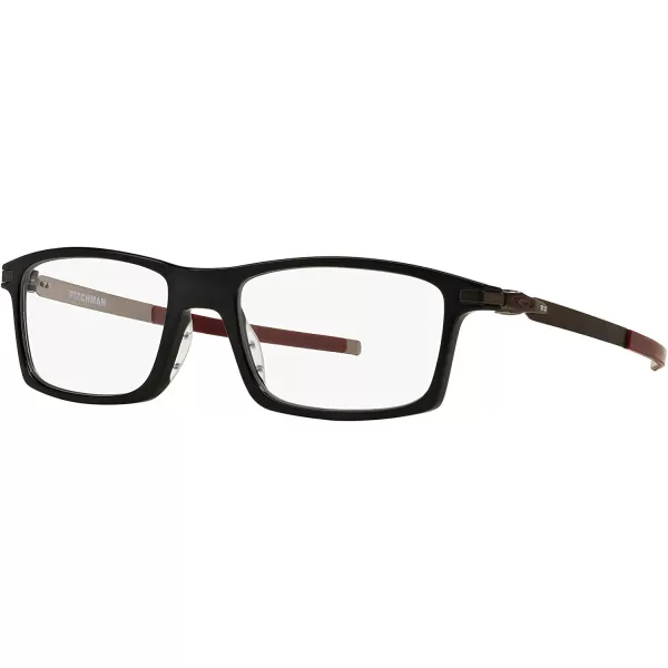 imageOakley Mens Ox8050 Pitchman Rectangular Prescription Eyeglass FramesPolished BlackDemo Lens