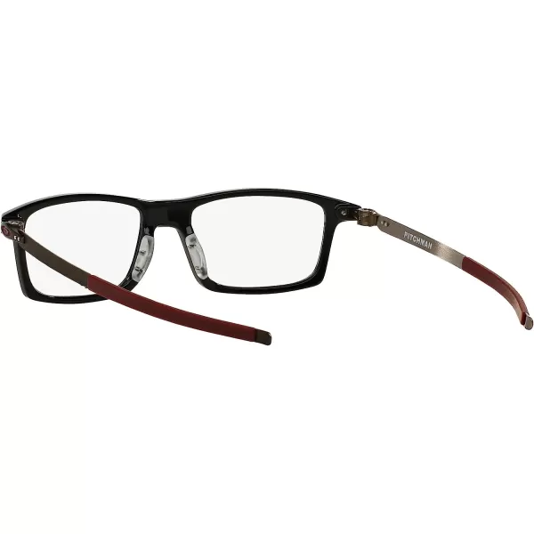imageOakley Mens Ox8050 Pitchman Rectangular Prescription Eyeglass FramesPolished BlackDemo Lens