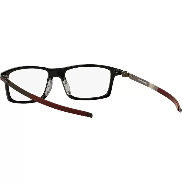 imageOakley Mens Ox8050 Pitchman Rectangular Prescription Eyeglass FramesPolished BlackDemo Lens