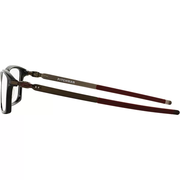 imageOakley Mens Ox8050 Pitchman Rectangular Prescription Eyeglass FramesPolished BlackDemo Lens