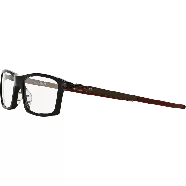 imageOakley Mens Ox8050 Pitchman Rectangular Prescription Eyeglass FramesPolished BlackDemo Lens