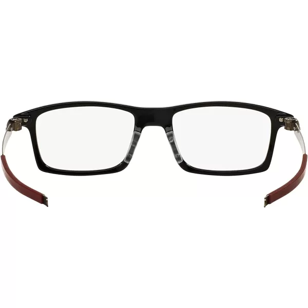 imageOakley Mens Ox8050 Pitchman Rectangular Prescription Eyeglass FramesPolished BlackDemo Lens
