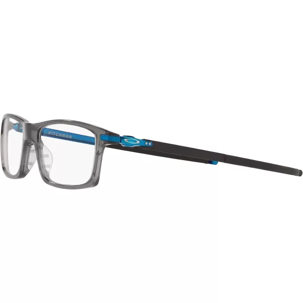 imageOakley Mens Ox8050 Pitchman Rectangular Prescription Eyeglass FramesPolished Grey SmokeDemo Lens