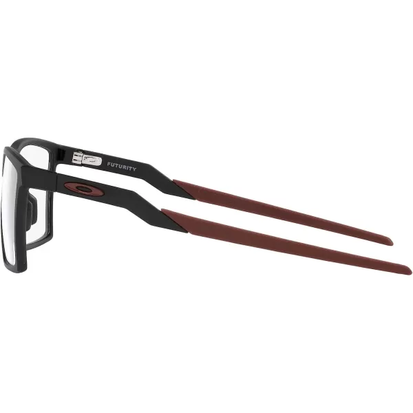 imageOakley Mens Ox8052 Futurity Square Prescription Eyewear FramesSatin Black With RedDemo Lens