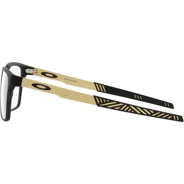 imageOakley Mens Ox8054 Dehaven Rectangular Prescription Eyewear FramesSatin Black With GoldDemo Lens