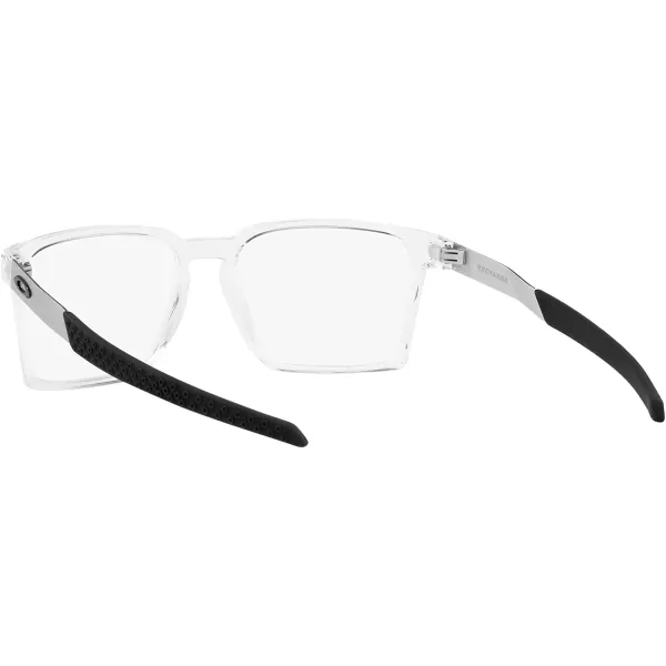 imageOakley Mens Ox8055 Exchange Rectangular Prescription Eyewear FramesPolished ClearDemo Lens