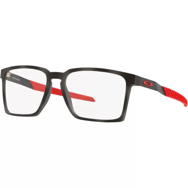 imageOakley Mens Ox8055 Exchange Rectangular Prescription Eyewear FramesSatin Black on RedDemo Lens