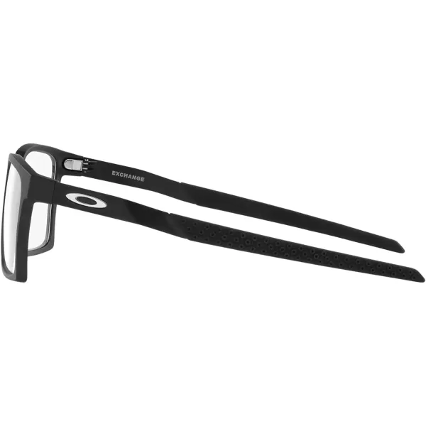 imageOakley Mens Ox8055 Exchange Rectangular Prescription Eyewear FramesSatin BlackDemo Lens