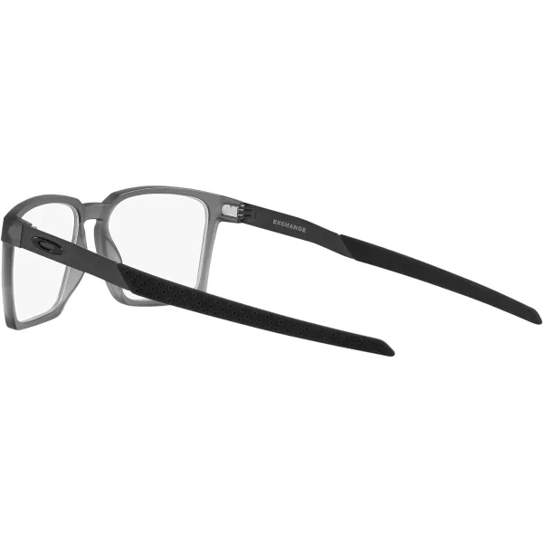 imageOakley Mens Ox8055 Exchange Rectangular Prescription Eyewear FramesSatin Grey SmokeDemo Lens
