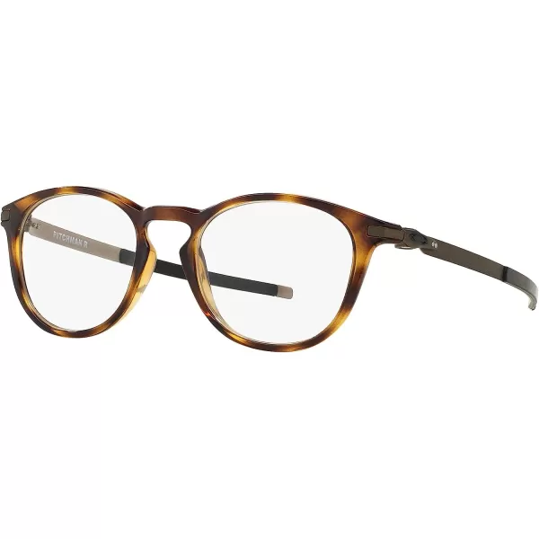 imageOakley Mens Ox8105 Pitchman R Round Prescription Eyewear FramesBrown TortoiseDemo Lens