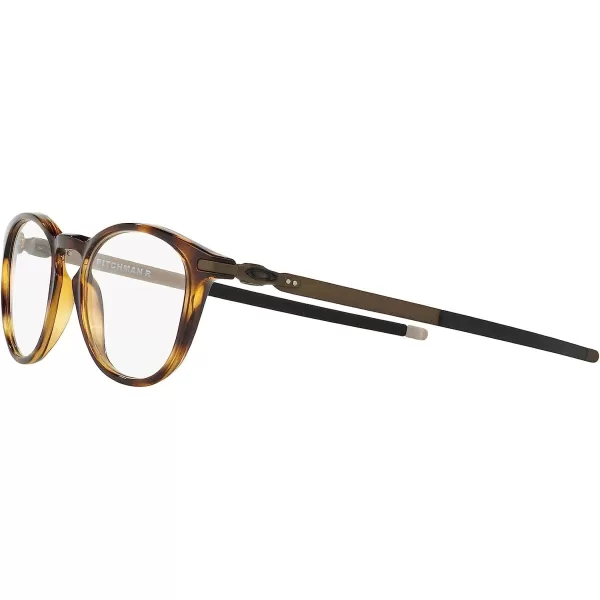 imageOakley Mens Ox8105 Pitchman R Round Prescription Eyewear FramesBrown TortoiseDemo Lens