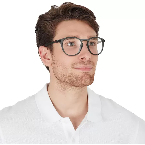 imageOakley Mens Ox8105 Pitchman R Round Prescription Eyewear FramesGrey SmokeDemo Lens