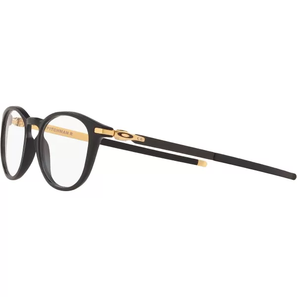 imageOakley Mens Ox8105 Pitchman R Round Prescription Eyewear FramesSatin Black on Satin GoldDemo Lens