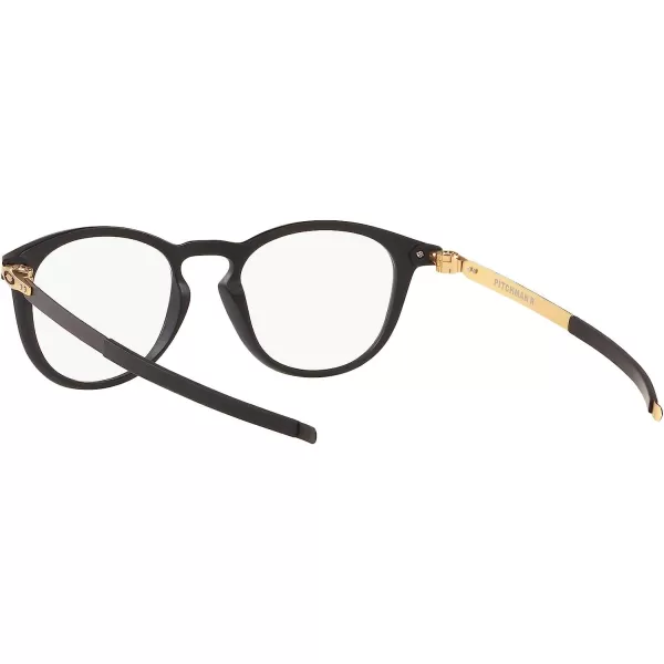 imageOakley Mens Ox8105 Pitchman R Round Prescription Eyewear FramesSatin Black on Satin GoldDemo Lens