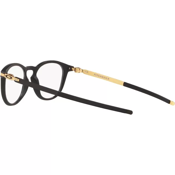 imageOakley Mens Ox8105 Pitchman R Round Prescription Eyewear FramesSatin Black on Satin GoldDemo Lens