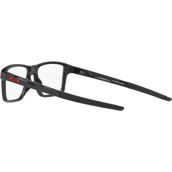imageOakley Mens Ox8143 Chamfer Squared Prescription Eyeglass FramesPolished BlackDemo Lens
