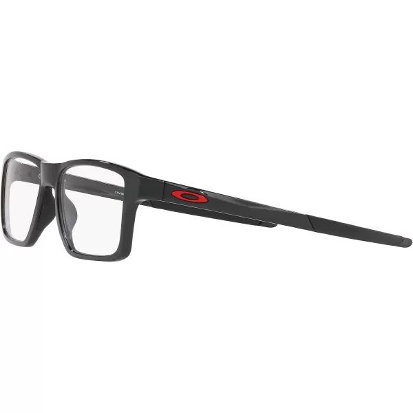 imageOakley Mens Ox8143 Chamfer Squared Prescription Eyeglass FramesPolished BlackDemo Lens
