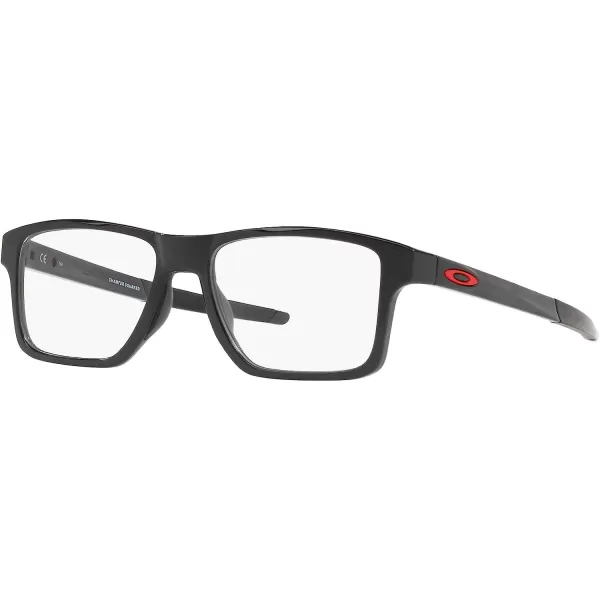 imageOakley Mens Ox8143 Chamfer Squared Prescription Eyeglass FramesPolished BlackDemo Lens
