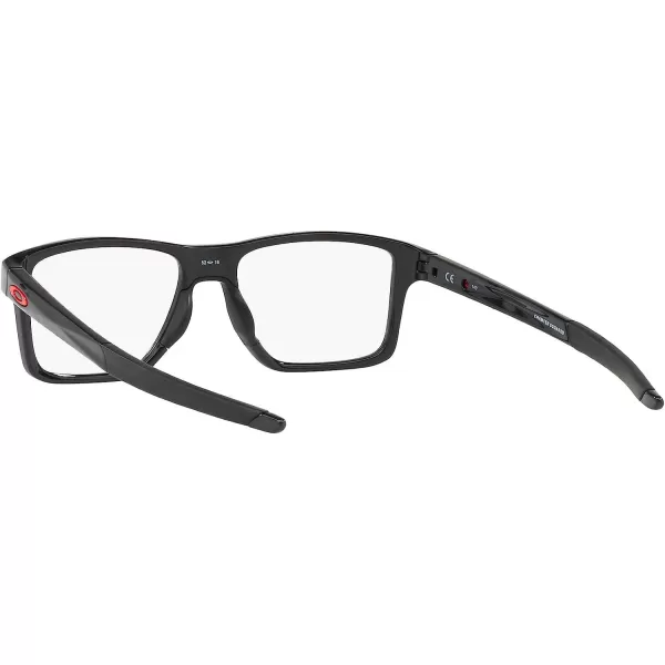 imageOakley Mens Ox8143 Chamfer Squared Prescription Eyeglass FramesPolished BlackDemo Lens