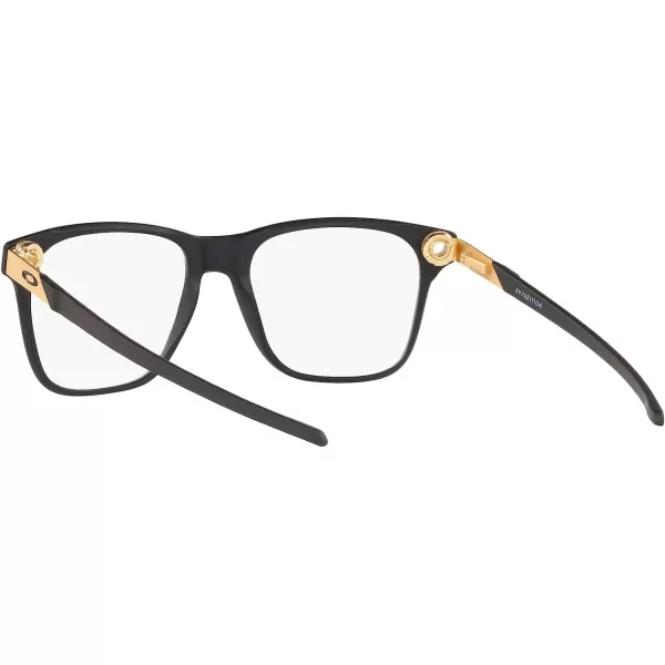 imageOakley Mens Ox8152 Apparition Square Prescription Eyeglass FramesSatin Black on Satin GoldDemo Lens