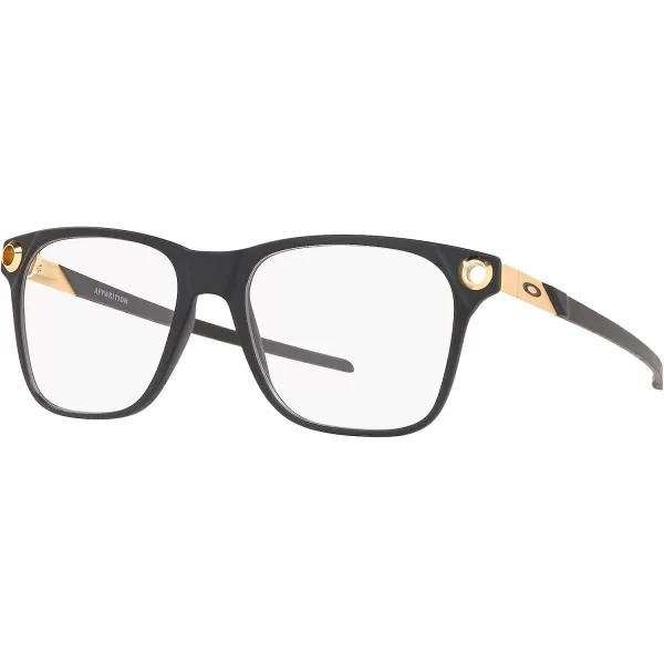 imageOakley Mens Ox8152 Apparition Square Prescription Eyeglass FramesSatin Black on Satin GoldDemo Lens