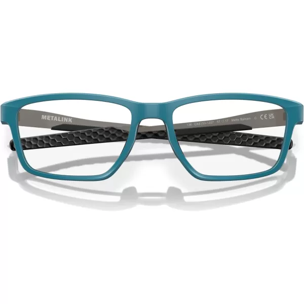 imageOakley Mens Ox8153 Metalink Rectangular Prescription Eyeglass FramesMatte BalsamDemo Lens