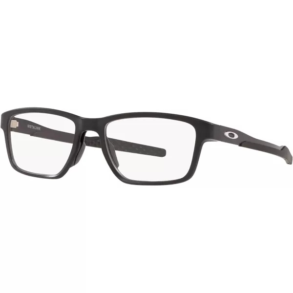imageOakley Mens Ox8153 Metalink Rectangular Prescription Eyeglass FramesSatin Black on BlackDemo Lens