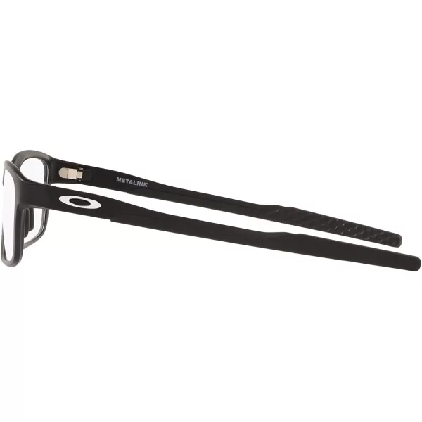 imageOakley Mens Ox8153 Metalink Rectangular Prescription Eyeglass FramesSatin Black on BlackDemo Lens