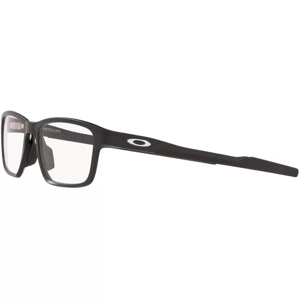 imageOakley Mens Ox8153 Metalink Rectangular Prescription Eyeglass FramesSatin Black on BlackDemo Lens