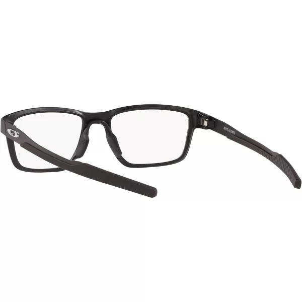 imageOakley Mens Ox8153 Metalink Rectangular Prescription Eyeglass FramesSatin Black on BlackDemo Lens