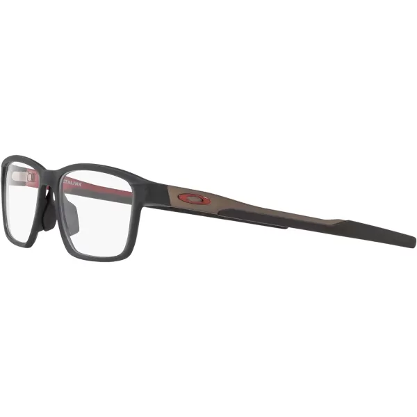 imageOakley Mens Ox8153 Metalink Rectangular Prescription Eyeglass FramesSatin Grey SmokeDemo Lens