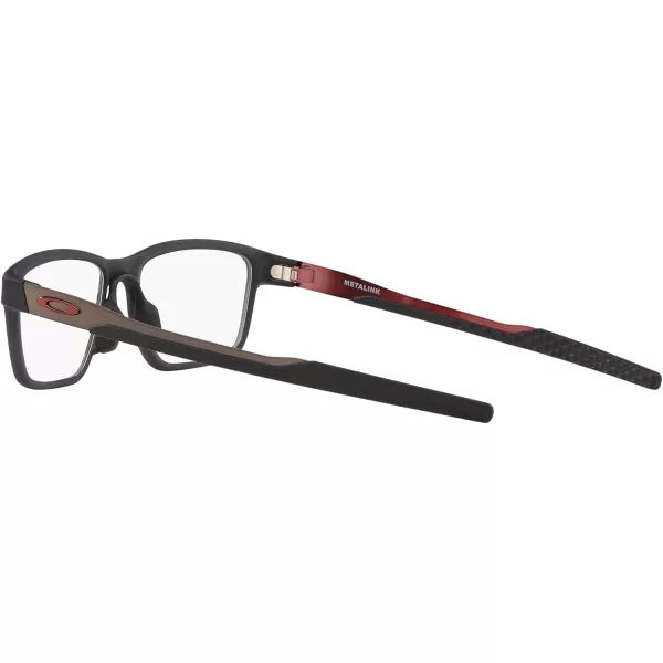 imageOakley Mens Ox8153 Metalink Rectangular Prescription Eyeglass FramesSatin Grey SmokeDemo Lens