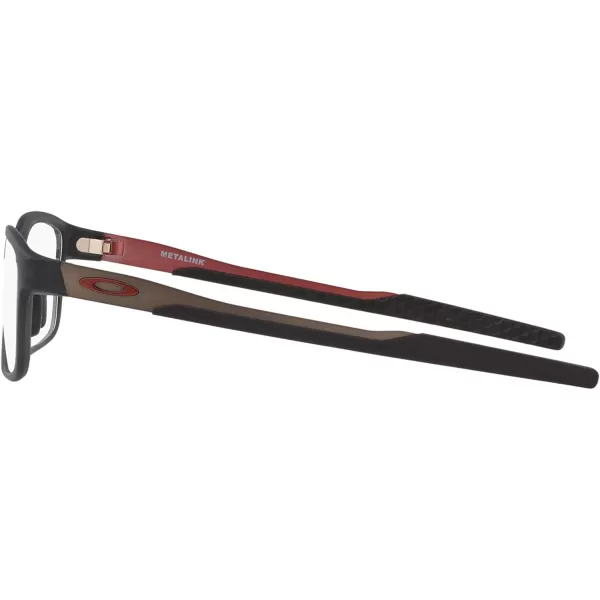 imageOakley Mens Ox8153 Metalink Rectangular Prescription Eyeglass FramesSatin Grey SmokeDemo Lens