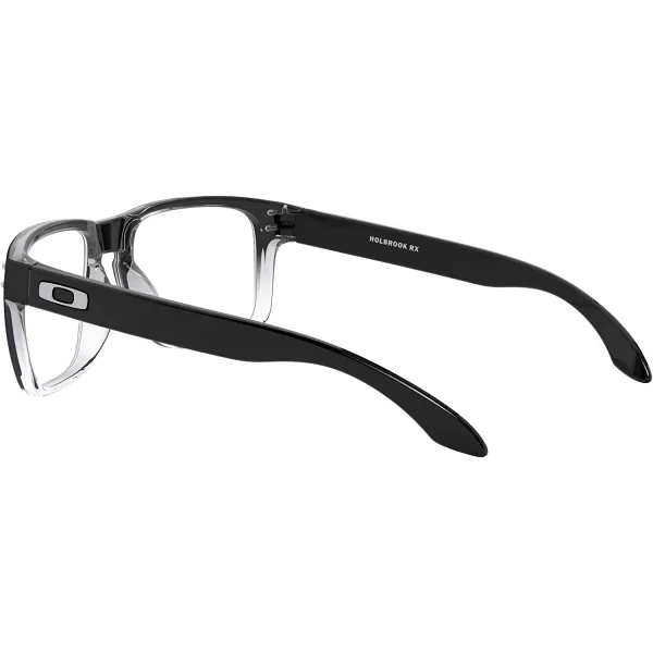 imageOakley Mens Ox8156 Holbrook Rx Square Prescription Eyewear FramesPolished Black Clear FadeDemo Lens