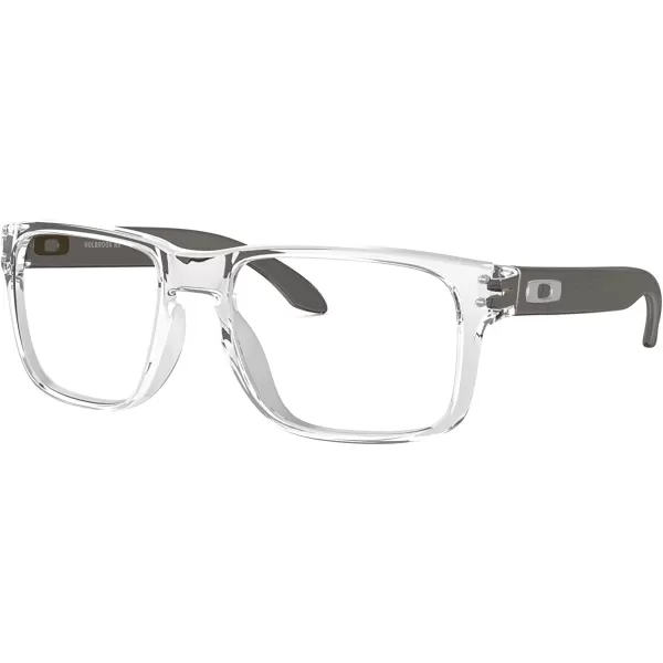 imageOakley Mens Ox8156 Holbrook Rx Square Prescription Eyewear FramesPolished ClearDemo Lens