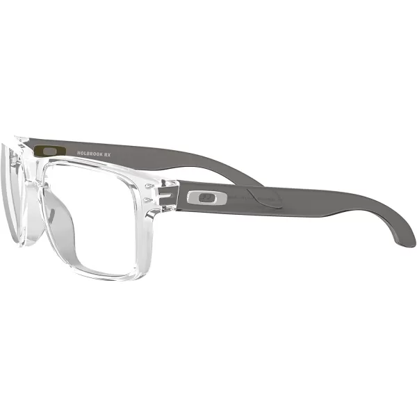 imageOakley Mens Ox8156 Holbrook Rx Square Prescription Eyewear FramesPolished ClearDemo Lens