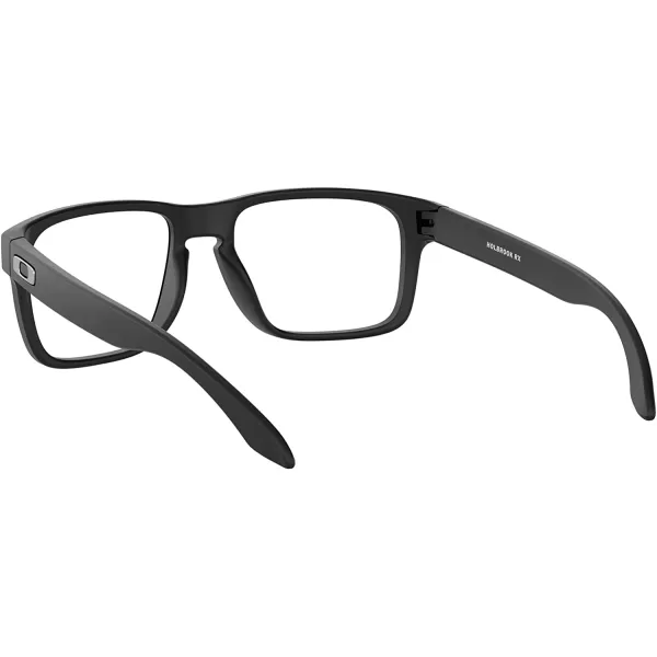 imageOakley Mens Ox8156 Holbrook Rx Square Prescription Eyewear FramesSatin Black Silver IconDemo Lens