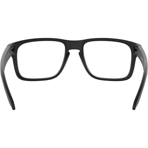 imageOakley Mens Ox8156 Holbrook Rx Square Prescription Eyewear FramesSatin Black Silver IconDemo Lens