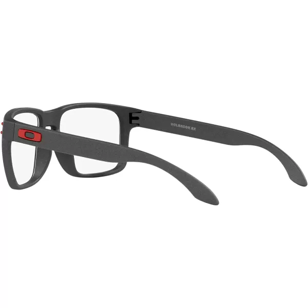 imageOakley Mens Ox8156 Holbrook Rx Square Prescription Eyewear FramesSatin Light SteelDemo Lens