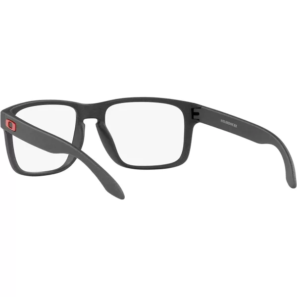 imageOakley Mens Ox8156 Holbrook Rx Square Prescription Eyewear FramesSatin Light SteelDemo Lens
