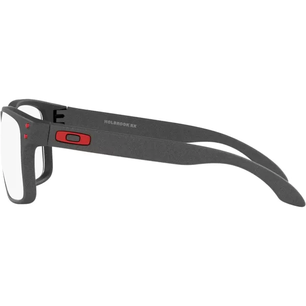 imageOakley Mens Ox8156 Holbrook Rx Square Prescription Eyewear FramesSatin Light SteelDemo Lens