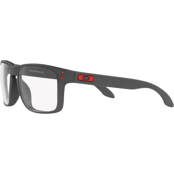 imageOakley Mens Ox8156 Holbrook Rx Square Prescription Eyewear FramesSatin Light SteelDemo Lens