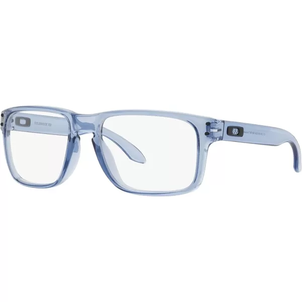 imageOakley Mens Ox8156 Holbrook Rx Square Prescription Eyewear FramesTransparent BlueDemo Lens