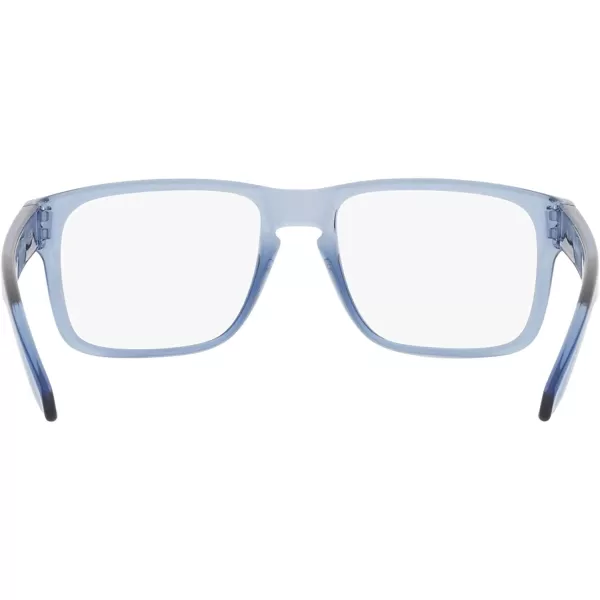 imageOakley Mens Ox8156 Holbrook Rx Square Prescription Eyewear FramesTransparent BlueDemo Lens