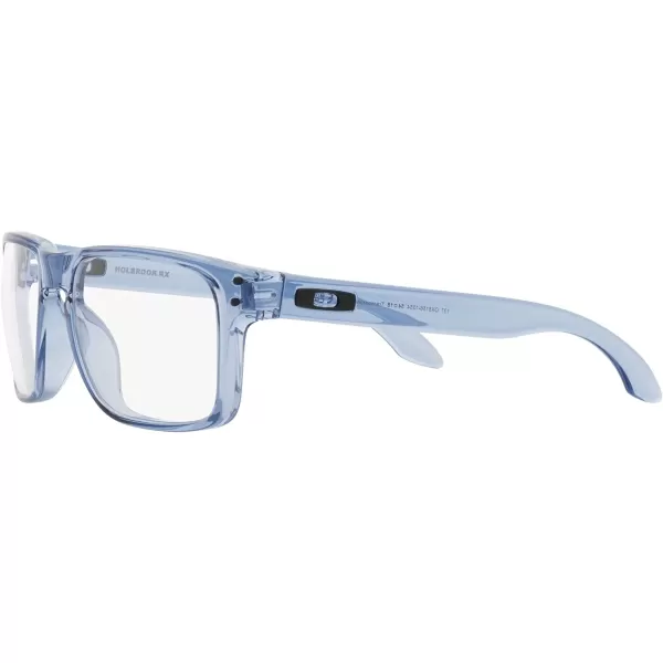 imageOakley Mens Ox8156 Holbrook Rx Square Prescription Eyewear FramesTransparent BlueDemo Lens